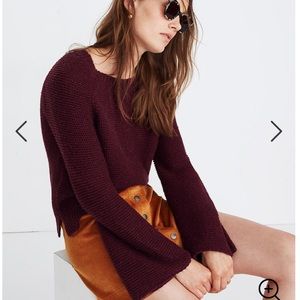 Madewell Maroon Wide Sleeve Pullover Sweater - M